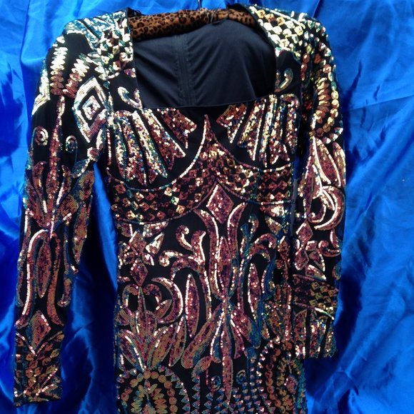 Baroque/Art Deco Revival Sequin Privy Dress - Picture 1 of 7